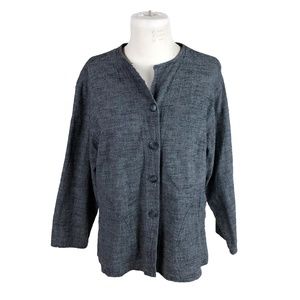 Sangam Gray S Small Jacket Coat Lagenlook Gray